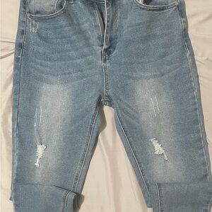 Blue Savvy Distressed Skinny Jeans Size 13/31
